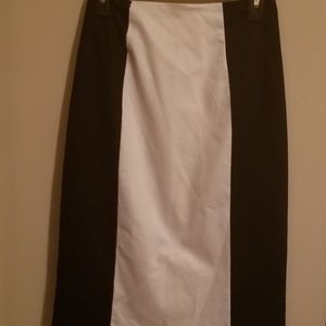 Black and White Pencil Skirt